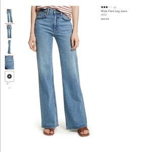 Vince Sold Out Santa Fe Wide Bottom Jeans